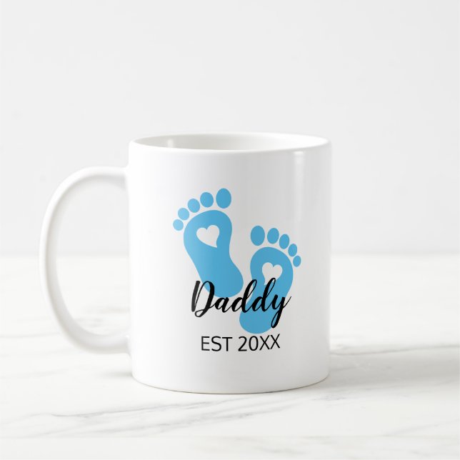 Mug Blue Baby Feed New Dad Baby Boy (Gauche)