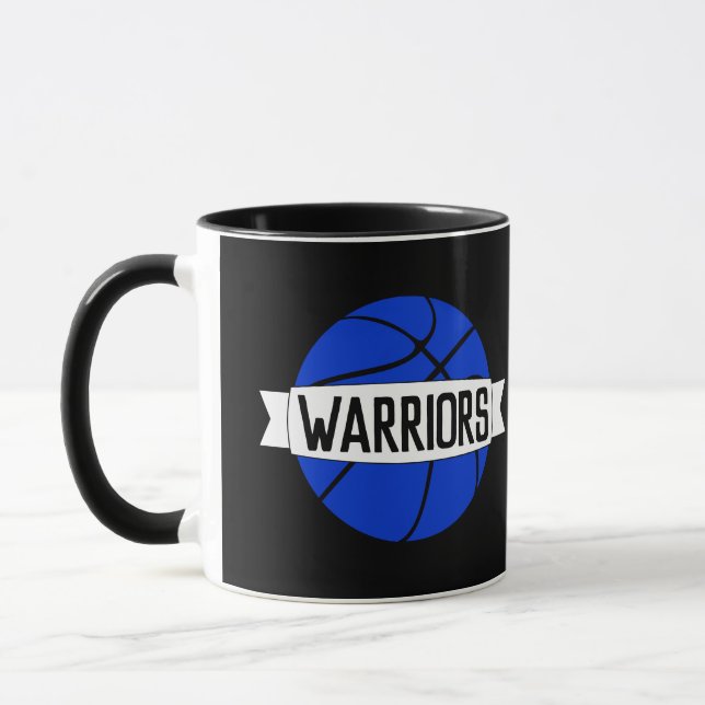 Mug Blue Basketball Player/Coach Nom d'équipe personna (Gauche)