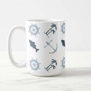 Mug Blue Beach Ancres Palm Trees