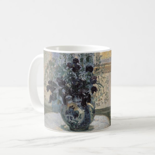Mug Blue Clematis dans le studio de l'artiste, Anna An (Devant gauche)