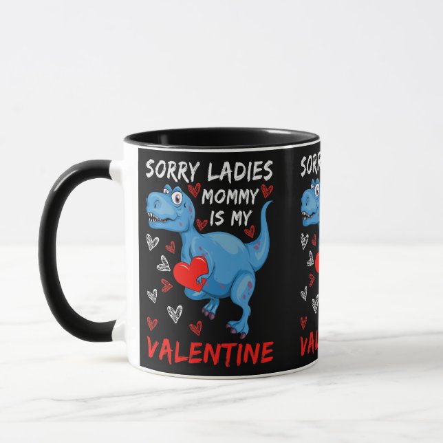 Mug Blue Dinosaur Désolé Mesdames maman est ma Saint V (Gauche)