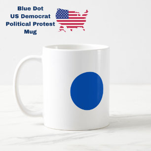 Mug Blue Dot Le Démocrate Américain soutient la protes