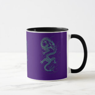 Mug Blue Dragon Asian Art Design