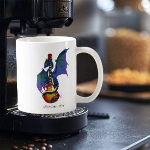 Mug Blue Dragon Sunburst Guitare Music
