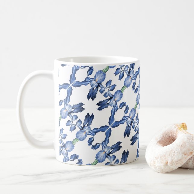Mug Blue Dutch Iris - (Avec donut)
