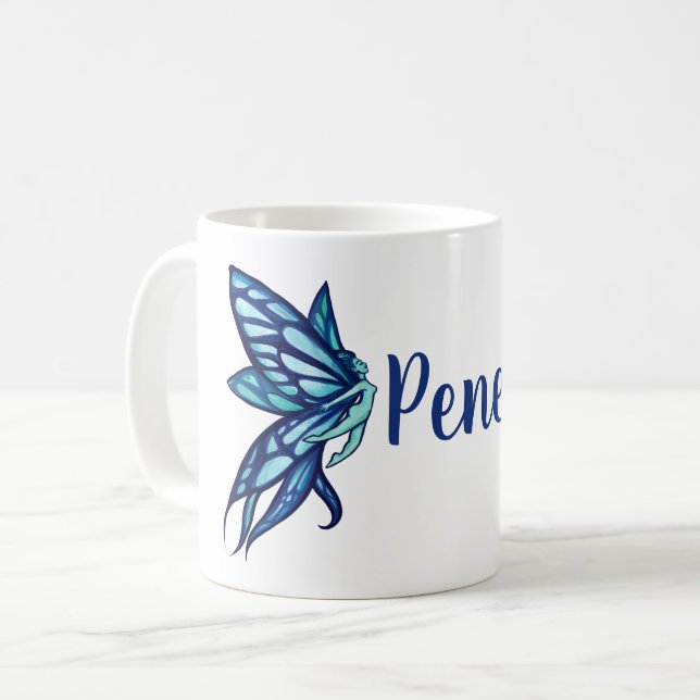 Mug Blue Fairy Wings Féeries Art (Devant gauche)