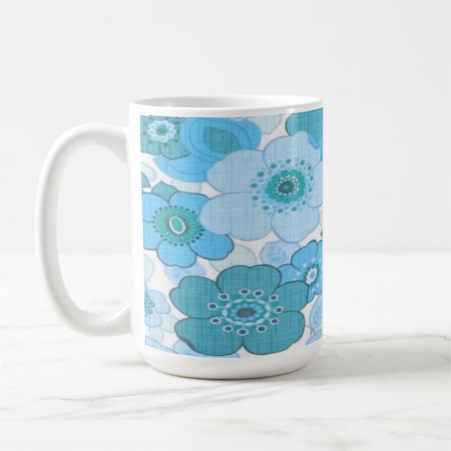 Mug Blue flowers pattern (Gauche)
