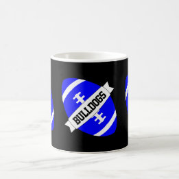 Mug Blue Football entraîneur ou ventilateur sur mesure