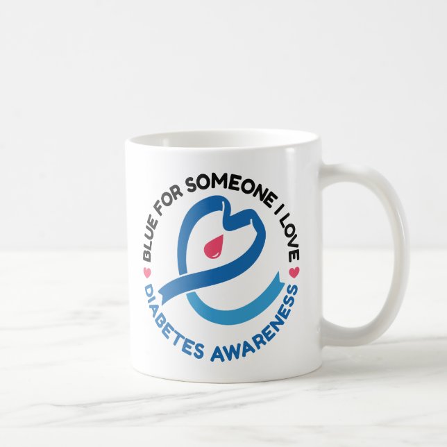 Mug Blue for Someone I Love – Diabetes Awareness (Droite)