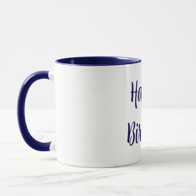 Mug  Blue Happy Birthday (Gauche)