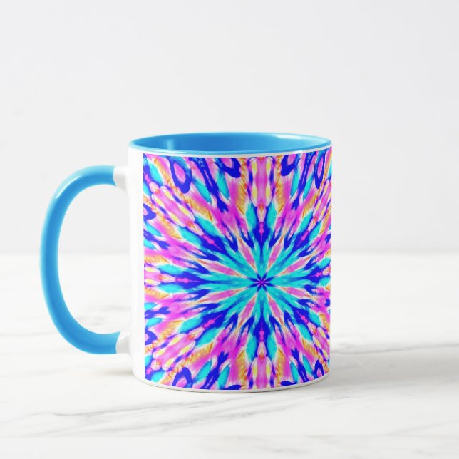 Mug blue mandala artwork (Gauche)