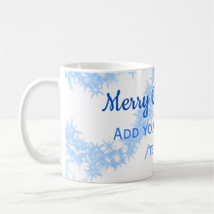 Mug Blue merry noël scintillant lignes de parties scin