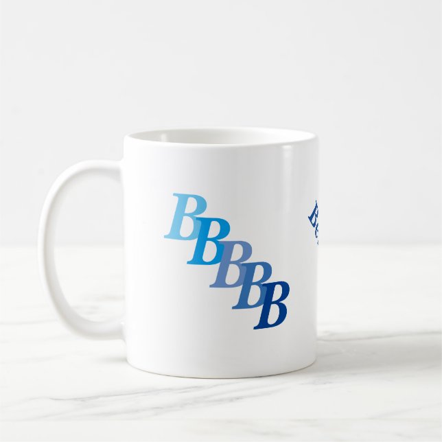 Mug - Blue Name and Initials (Left)