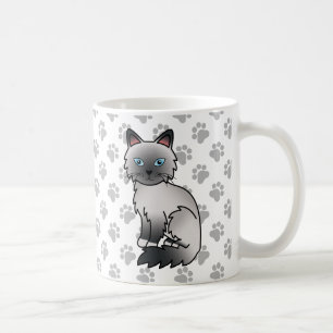 Mug Blue Point Birman / Ragdoll Cartoon Chat & Pâtes