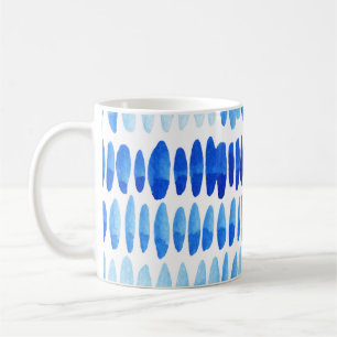Mug Blue Raindrops : Aquarelle sans couleur Abstrait