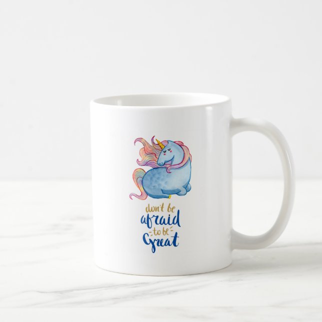 Mug Blue Unicorn Quota d'inspiration (Droite)