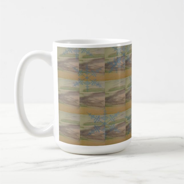 Mug Blue waves and snowflakes on the Seashore (Gauche)