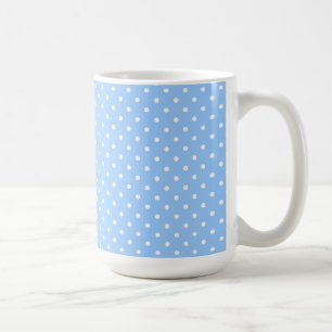 Mug/Blue & White Polka Dots Coffee Mug
