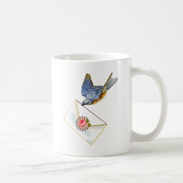 Mug Bluebird de bonheur avec note (Droite)