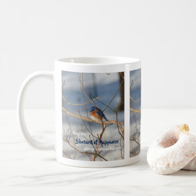 Mug Bluebird Of Happiness Inspiration (Avec donut)