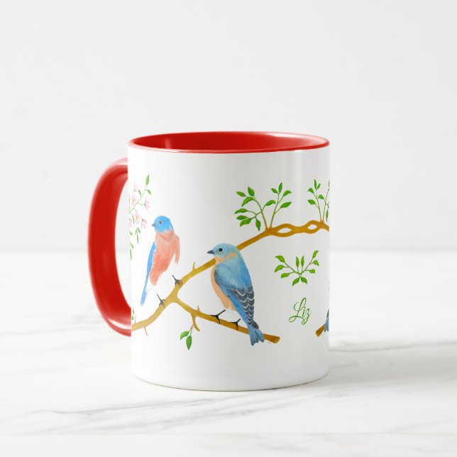 Mug Bluebirds Rouge Combo Musique (Devant gauche)