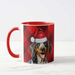 Mug Bluetick Coonhound Buffalo Holiday Plaid Christmas