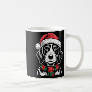 Mug Bluetick Coonhound Chien Santa Hat F Christmas Cos
