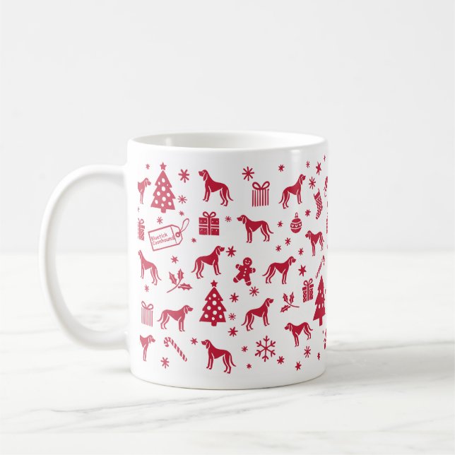 Mug Bluetick Coonhound Design de Noël (Gauche)