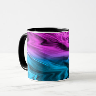 Mug Blurred arrière - plan à la mode pourpre et bleu