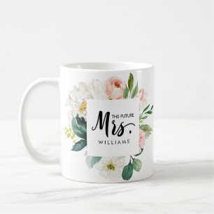 Mug Blush moderne   MARIAGE LE futur MRS Typographie