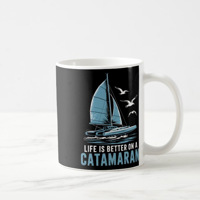 Mug Boat Sailing Boating Sailor Catamaran Sailing  (Droite)