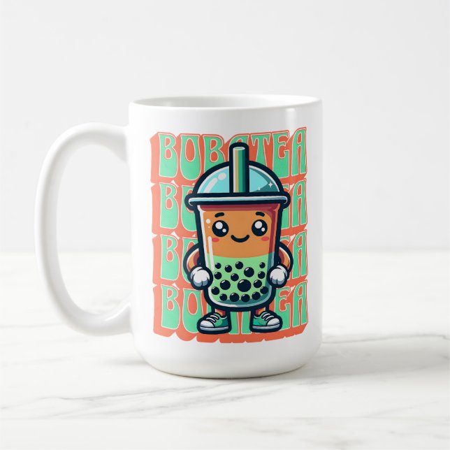 Mug Boba Bubble Tea Kawaii Cute Cartoon (Gauche)