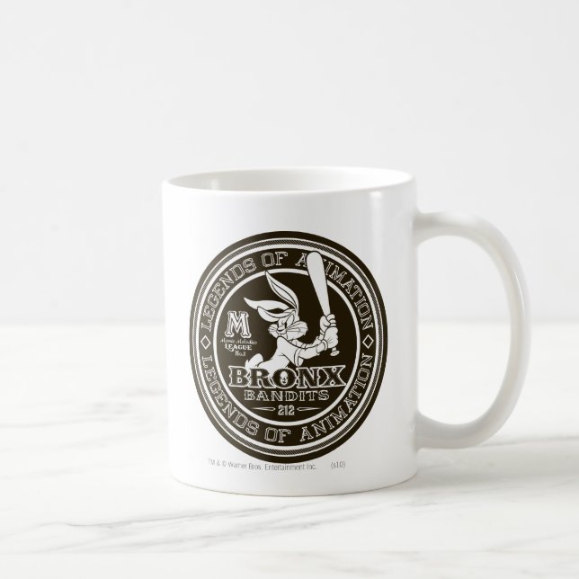 Mug BOGS BUNNY™ Bronx Bomber's Round Logo B/W (Droite)