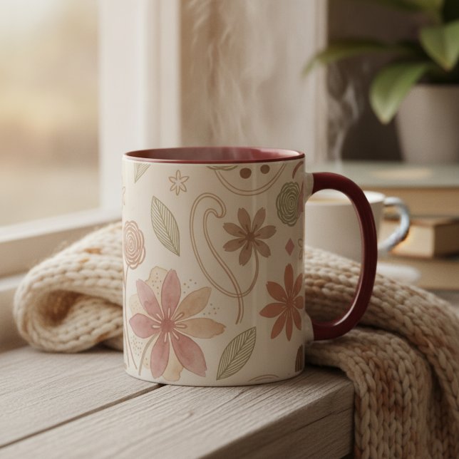 Mug Boho Floral  (Boho Floral Mug)