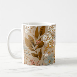Mug Boho Folk Automne Fleurs Cosy Neutres Floral