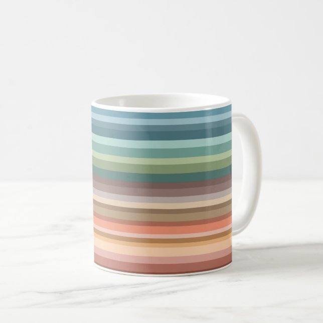 Mug Boho Modern Chic Stripes (Devant droit)