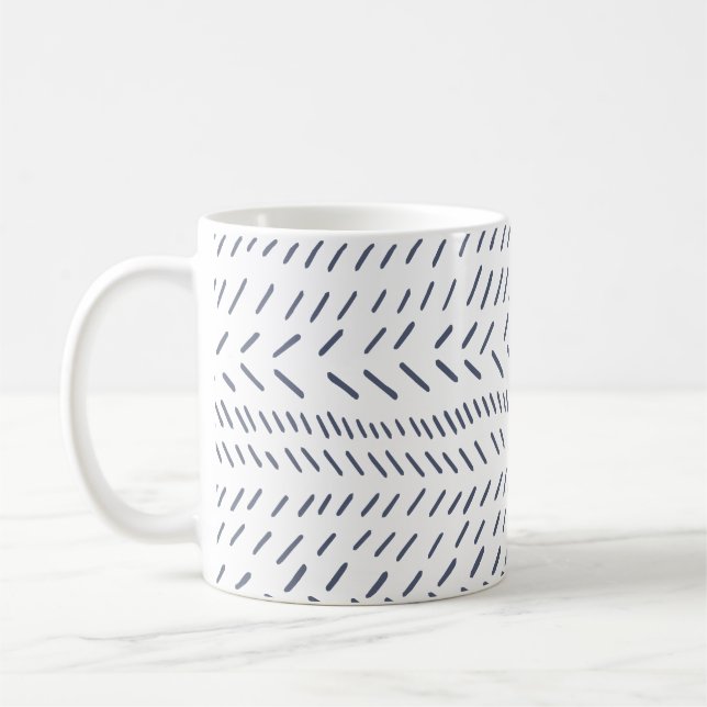Mug Boho Moderne Abstrait en tissu de boue dans la mar (Gauche)