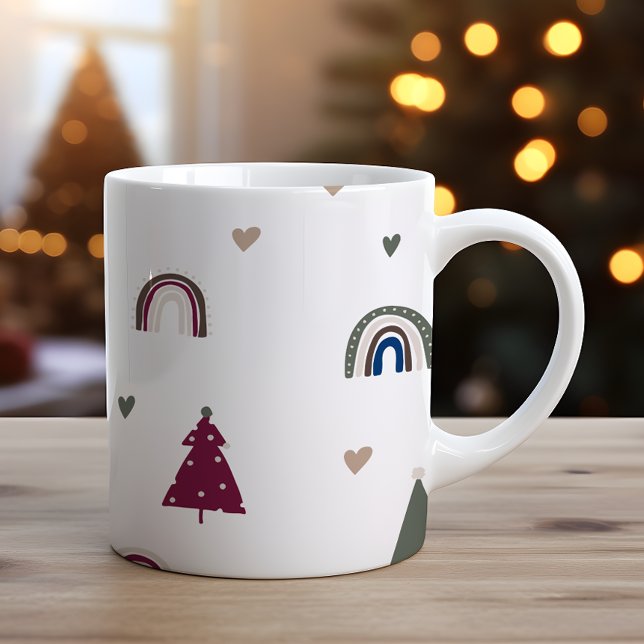 Mug Boho moderne Noël Arc-en-ciel et impression cardia (Créateur téléchargé)