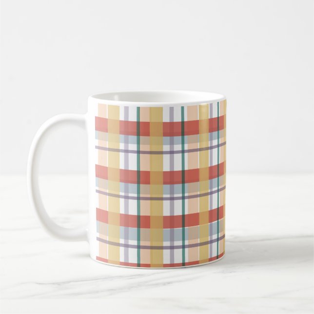 Mug Boho Plaid Pattern (Gauche)