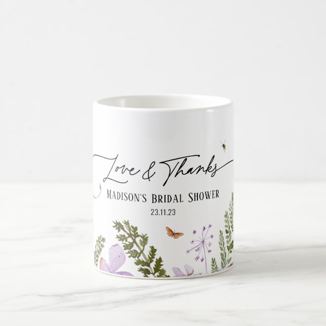 Mug Boho Purple Florals Fête des mariées Party (Centre)