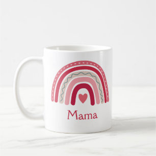 Mug Boho Rainbow Pink Heart Mama