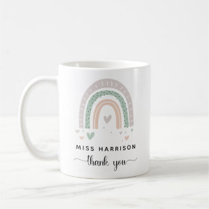 Mug Boho Rainbow Sage enseignant Merci