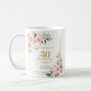 Mug Boho rose rose rousse rose or sauge 50e anniversai