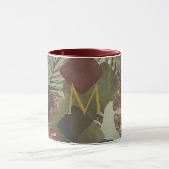 Mug Boho tropical monstère feuille de palmier 70's été (Centre)
