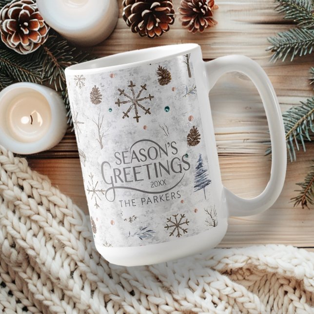 Mug Boho Twigs & Pinecone Christmas ID986 (Créateur téléchargé)