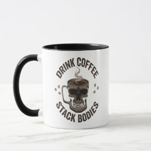 Mug Boire Café Stack Bodies Éffrayant Caféine Crâne