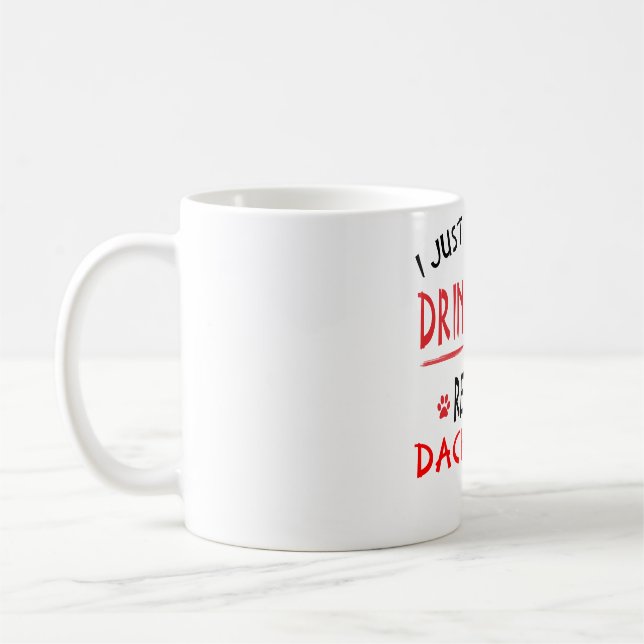 Mug Boire du vin et de l'amour Dachshunds Funny Dachsh (Gauche)