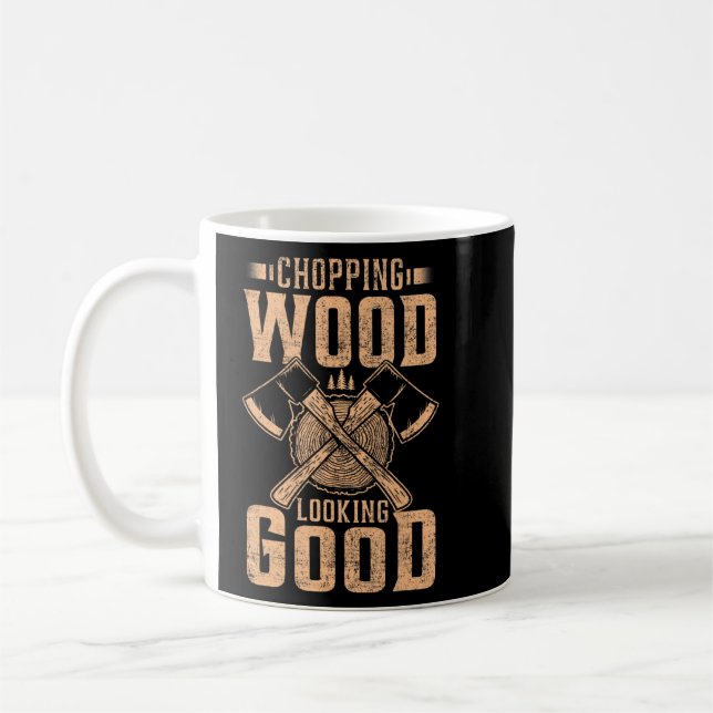 Mug Bois de bois d'écouvillonnage à l'air bon bûcheron (Gauche)