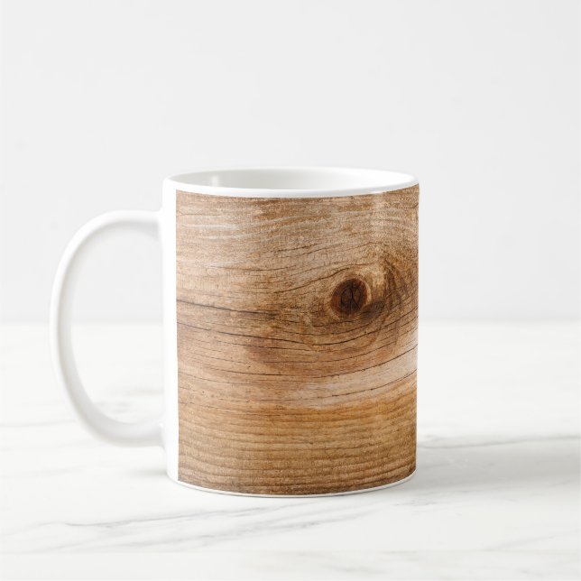 Mug Bois de sapin naturel : surface texturée (Gauche)