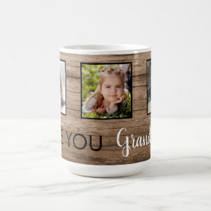 Mug Bois Rustique Love You Trois Photo